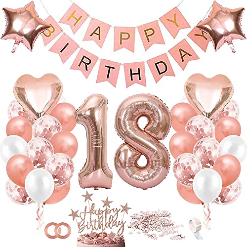 TOPHOPE Luftballon 18. Geburtstag Roségold Folienballon Luftballon Zahlen Geburtstagsdeko Mädchen 18 Jahr Riesen Folienballon Zahl 18 Ballon 18 Deko zum Geburtstag Roségold Happy Birthday TOPHOPE Luftballon 18. Geburtstag Roségold Folienballon Luftballon Zahlen Geburtstagsdeko Mädchen 18 Jahr Riesen Folienballon Zahl 18 Ballon 18 Deko zum Geburtstag Roségold Happy Birthday von TOPHOPE