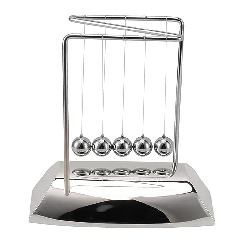 Newton Cradle Pendulum mit 7 Stahlkugeln, Klassische Balance -Swing -Bälle, Z -Formphysik -Bildung Newtons Perpetual Motion Bälle, Büro -Hauswissenschaftsgadget, Desktop von TOPINCN