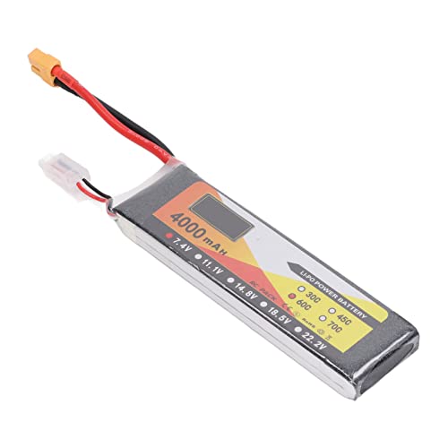 TOPINCN RC LiPo Akku, 4000mAh Entladerate 2S XT60 Stecker LiPo Akku, 7,4V 60C Akku für Ferngesteuerte Fahrzeuge von TOPINCN