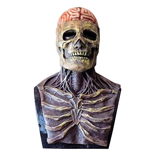 TOPJIAO Halloween Masks Halloween Masken Mit Beleuchtung Maske Halloween Horror Grusel Maske Erwachsene Halloween SchäDelmaske Horror Cosplay Costume Helloween KostüMe FüR MäNner Horror von TOPJIAO