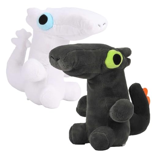 TOPLITHE 2 Stück Tanzender Drache Plüschtier, Toothless Weich Kuscheltier Stofftier Puppe for Kinder Und Erwachsene Geburtstag Weihnachten von TOPLITHE