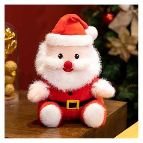 TOPLITHE 25Cm Weihnachtsmann Kuscheltier, Weihnachts Plüschtiere Puppen Weihnachtsmann Plüschkissen Spielzeug Weihnachtskollektion Geschenke for Kinder Jungen und Mädchen von TOPLITHE