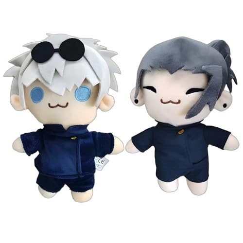 TOPLITHE Anime Geto Suguru Plüsch, 22cm Satoru Gojo Charaktere Puppen Zeichentrickfigur Plüschtier for Fans Anime Liebhaber Geschenke(2PCS) von TOPLITHE