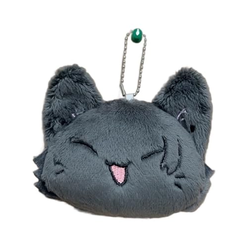 TOPLITHE Anime Katze Kuscheltier, Süße Katze Plüschtier Satoru Gojo Geto Suguru Stofftiere Schlüsselanhänger Cosplay Requisiten for Fans Geschenk(Geto Suguru) von TOPLITHE