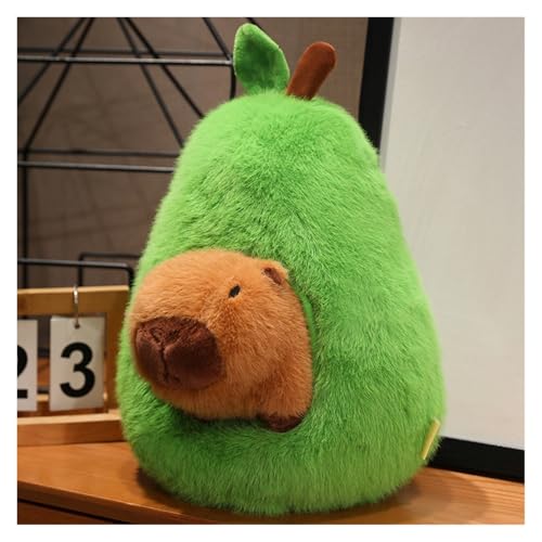 TOPLITHE Avocado Capybara Plüschtier, Weiches Kuscheliges Kuscheltiere Mit Abnehmbarer Avocado Form for Kinder Erwachsene(45CM/17IN) von TOPLITHE