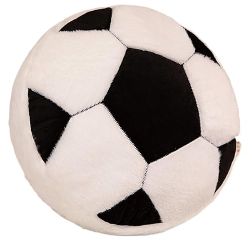 TOPLITHE Basketball Plüschkissen, 35cm Fußball weich gefülltes Plüschkissen in Sportballform Sofa und Schlafzimmerdekoration für Kinder als Geschenk(Soccer) von TOPLITHE