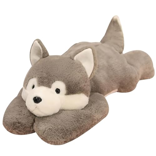 TOPLITHE Beschwerter Husky Plüsch, Weiche Kuscheltiere Plüschspielzeug Umarmungskissen Geschenke for Kinder Jungen und Mädchen(75CM/30IN) von TOPLITHE