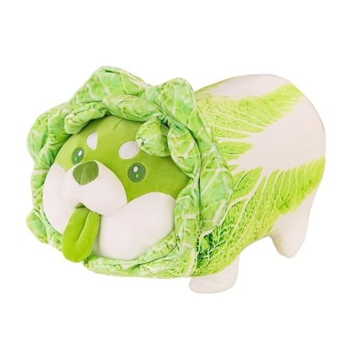 TOPLITHE Cabbage Patch Dog Plüschtier, Süßes Gemüsehund Plüschtier Weiches Plüschtier Kissenkissen für Kinder Erwachsene Geburtstagsgeschenk(Squatting Dog,45CM/17IN) von TOPLITHE