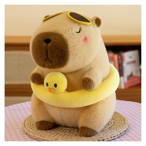 TOPLITHE Capybara Kuscheltierr, Süßes Capybara Plüschtier Mit Badeanzug Weiche Stofftiere Geschenk for Kinder Jungen und Mädchen(ChickCapybara,40CM/15IN) von TOPLITHE