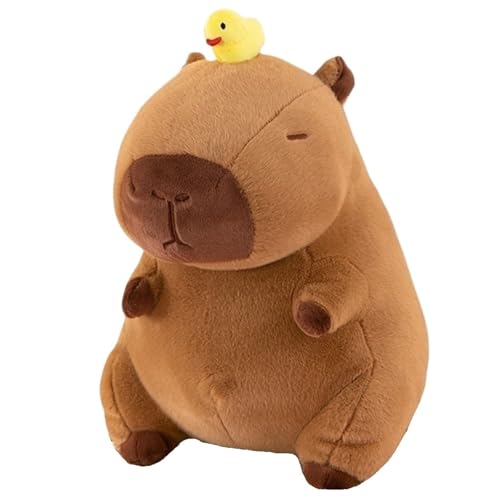 TOPLITHE Capybara Plüschtier, Süßes Capybara Plüschtier Mit Brot Kuscheltiere Weiches Geschenk for Jungen Mädchen Heimdekoration(Chick,30CM/11IN) von TOPLITHE