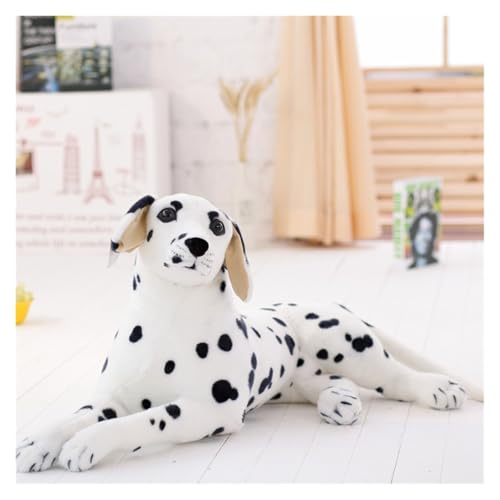 TOPLITHE Dalmatiner Plüschtier, Realistischer Dalmatiner Hund Kuscheltier Süßes Simulationswelpen Plüschtier for Kinder Jungen und Mädchen(Lying down,70CM/28IN) von TOPLITHE