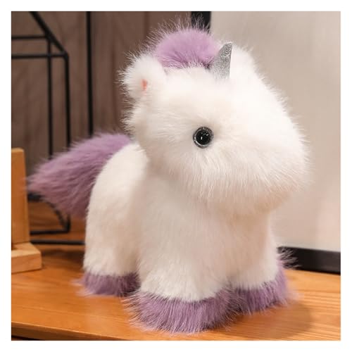 TOPLITHE Einhorn Kuscheltier, Süßes Regenbogen Einhorn Stofftier Plüschtier Weiches Kissen Geschenk for Kinder Jungen Mädchen Weihnachten(Purple,27CM/10IN) von TOPLITHE