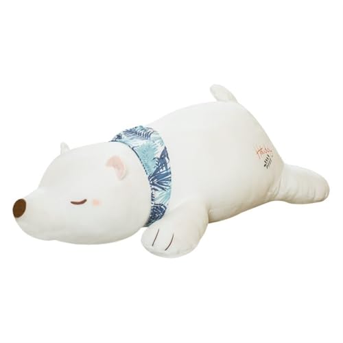 TOPLITHE Eisbär Plüsch Kissen, Weicher Weißer Bär Kuscheltiere Umarmungskissen Geschenke for Kinder Jungen Mädchen Zimmerdekoration(80CM/31IN) von TOPLITHE