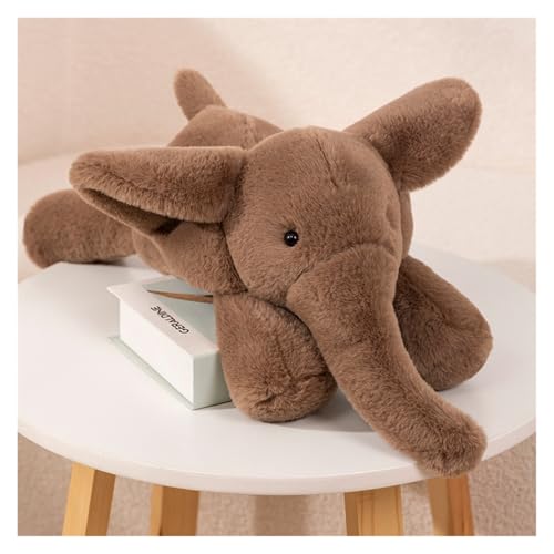 TOPLITHE Elefanten Kuscheltiere, Süße Elefantentiere Ausgestopfte Plüschtiere Weiche Puppe for Kinder Jungen und Mädchen Bettdekoration Kissen(Brown,45CM/17IN) von TOPLITHE