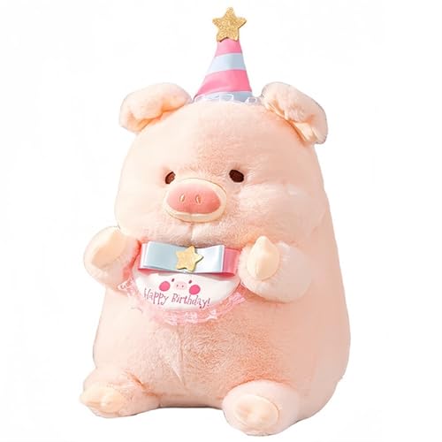 TOPLITHE Geburtstags Schwein Kuscheltiere, Schnitt Schwein Plüsch Weiches Plüschtier Umarmungskissen Geschenke for Jungen Mädchen Geburtstag Weihnachten(30CM/11IN) von TOPLITHE