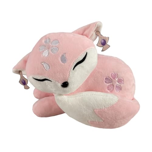 TOPLITHE Genshin Fox Kuscheltier, Süßer Yae Miko Fox Weiches Gefülltes Anime Plüschkissen Puppen Spielzeug for Spielefans Geburtstagsgeschenke von TOPLITHE