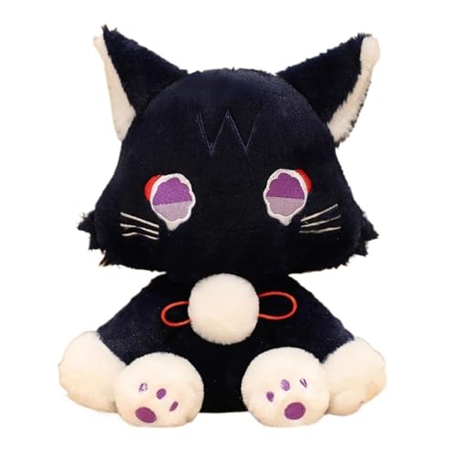 TOPLITHE Genshin Katzen Plüschtier, Scaramouche Cat Impact plüschweich gefüllte Anime-Puppe Kawaii Plüsch for Kinder Erwachsene Fans Weihnachten (Color : 25CM, Size : B) von TOPLITHE