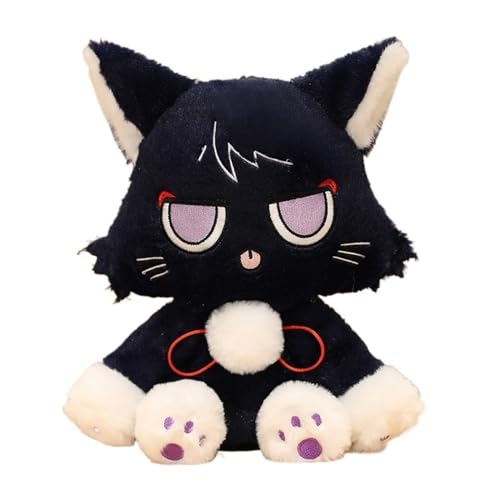 TOPLITHE Genshin Katzen Plüschtier, Scaramouche Cat Impact plüschweich gefüllte Anime-Puppe Kawaii Plüsch for Kinder Erwachsene Fans Weihnachten (Color : 35CM, Size : A) von TOPLITHE