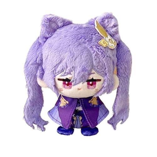 TOPLITHE Genshin Kuscheltier Schlüsselanhänger, 12CM Anime Plüschtier Niedliche Weiche Stoffpuppe Impact Carcoon Figur Als Geschenk for Fans(Keqing) von TOPLITHE