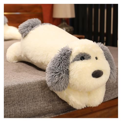 TOPLITHE Großes Hunde Plüschkissen, Molliger Schnauzer Kuscheltiere Langes Plüsch Körperkissen for Kinder Sofakissen Weihnachten(65CM/25IN) von TOPLITHE