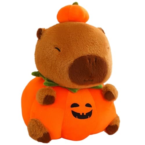 TOPLITHE Kürbis Capybara Kuscheltiere, Süße Halloween Capybara Plüsch Matschiges Capybara Plüschtier Geschenke for Kinder Halloween Party(50CM/20IN) von TOPLITHE