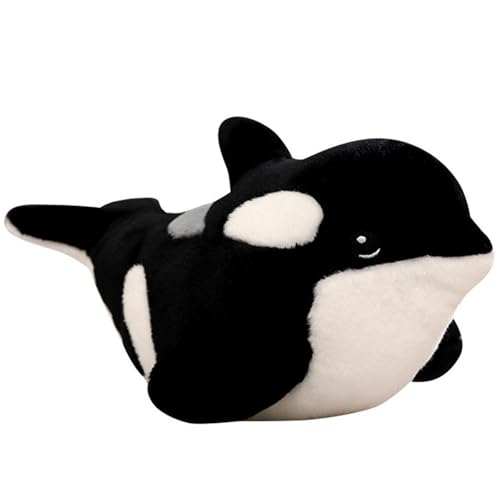 TOPLITHE Kuscheliger Baby Orca Plüschtier, Niedliches Meerestier Spielzeug Geschenk for Kinder Mädchen Jungen Wohnzimmerdekoration(28CM/11IN) von TOPLITHE