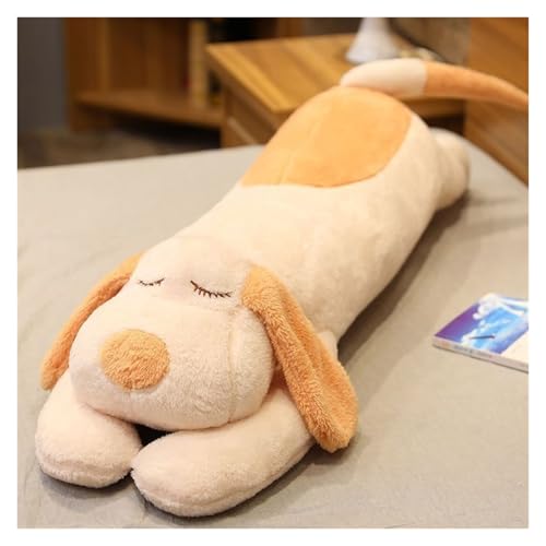 TOPLITHE Langes Hund Plüschkissen, Weiches Stofftier -Kuschelkissen, Kuscheliges Schlafbegleiter Kissen for Alle Altersgruppen, Geschenk for Kinder und Erwachsene(White,130CM/51IN) von TOPLITHE