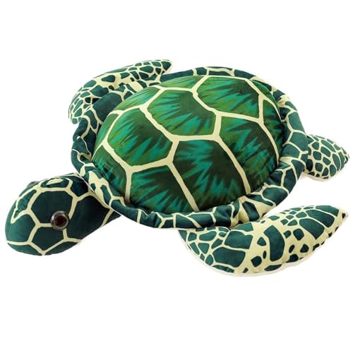 TOPLITHE Lebensechtes Meeres Schildkröten Plüschtier, Simulations Schildkröte Ausgestopfte Meerestiere Weiches Umarmungskissen Geschenke for Kinder Jungen und Mädchen(Green,20CM/7IN) von TOPLITHE