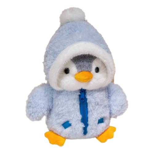 TOPLITHE Niedlicher Pinguin Kuscheltier, Molliger Pinguin Im Pullover Stofftier Weiches Plüschtier Geschenk for Kinder Mädchen Jungen Raum Dekoration(Brown) von TOPLITHE