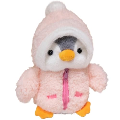 TOPLITHE Niedlicher Pinguin Kuscheltier, Molliger Pinguin Im Pullover Stofftier Weiches Plüschtier Geschenk for Kinder Mädchen Jungen Raum Dekoration(Pink) von TOPLITHE