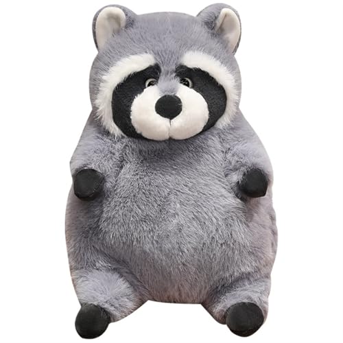 TOPLITHE Niedlicher Waschbär Plüsch, Molliger Grauer Waschbär Kuscheltier Weiches Plüschtier Kuschelkissen Geschenk for Kinder Jungen und Mädchen(45CM/17IN) von TOPLITHE