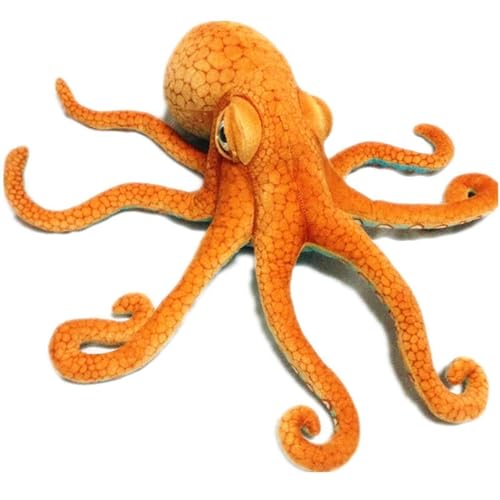 TOPLITHE Oktopus Kuscheltiere, Realistischer Oktopus Ausgestopfte Meerestiere Großes Gewichtetes Plüschkissen for Kinder Und Erwachsene Oster Parodie Geschenk(80CM/31.4IN) von TOPLITHE