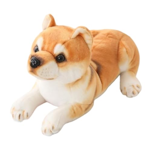 TOPLITHE Realistischer Shiba Inu Hunde Kuscheltier, Simulation Stofftier Süßer Hundewelpe Plüschtier Geschenk for Kinder Geburtstag Weihnachten Heimdekoration(Color:Brown B,Size:20CM/7.8IN) von TOPLITHE