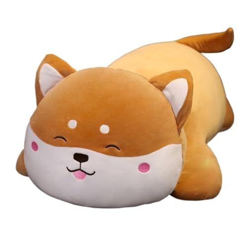 TOPLITHE Shiba Inu Plüschkissen, Weiches Kuscheltier Kissen Cartoon Hund Plüschspielzeug Gemütliche Wohnkultur for Kinder und Erwachsene(Squinting,40CM/15IN) von TOPLITHE