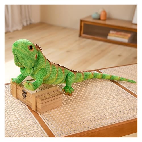 TOPLITHE Simulation Eidechse Kuscheltiere, Lebensechte Eidechse Kuscheltiere Reptil Plüschtier Spielzeug for Kinder Streich Requisiten Halloween(Green,65CM/25IN) von TOPLITHE