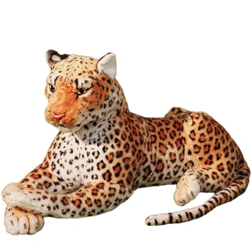 TOPLITHE Simulation Eines Geparden Kuscheltiere, Lebensechte Afrikanische Leoparden Kuscheltiere Flauschiges Plüschkissen Umarmungskissen Geschenke for Jungen Mädchen Heimdekoration(110CM/43IN) von TOPLITHE