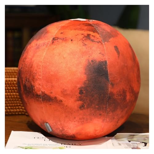 TOPLITHE Simulation Erde Sonne Planet Plüsch, Softt Planet Gefülltes Kissen Weiches Umarmungsplüschtier Pädagogisches Geschenk for Kinder Jungen Mädchen(Mars,27CM/10IN) von TOPLITHE