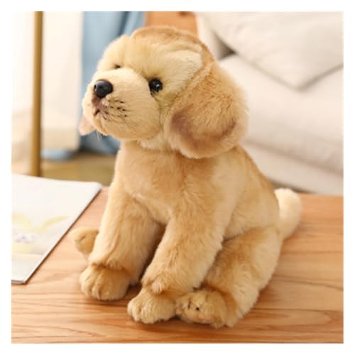 TOPLITHE Simulation Hund Kuscheltier, Lebensechte Welpen Kuscheltiere Flauschige Hund Plüschtier Geschenke for Jungen Mädchen Geburtstag(Labrador) von TOPLITHE