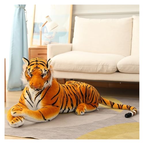 TOPLITHE Simulation Tiger Plüsch, Lebensechte Tiger Kuscheltiere Plüsch Umarmungskissen Geschenke for Jungen Mädchen Geburtstag Heimdekoration(Brown,75CM/29IN) von TOPLITHE