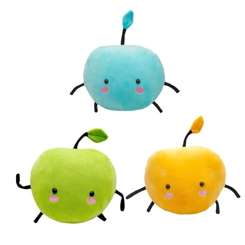 TOPLITHE Stardews Junimos Kuscheltier, Apfelpuppenfigur Plüschpflanzen Stofftier Weiches Plüschkissen for Kinder Fans Geschenk Zuhause Party Dekoration(Size:3pcs) von TOPLITHE