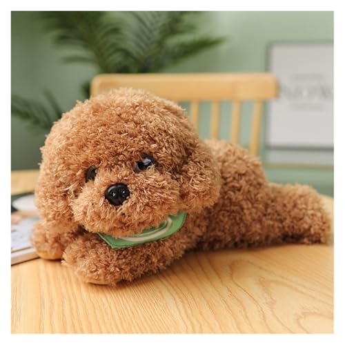 TOPLITHE Teddy Hund Plüsch, Simulationswelpe Kuscheltier Pelziges Kuscheliges Plüschkissen Geschenk for Jungen Und Mädchen Heimdekoration(Brown,27CM/10IN) von TOPLITHE