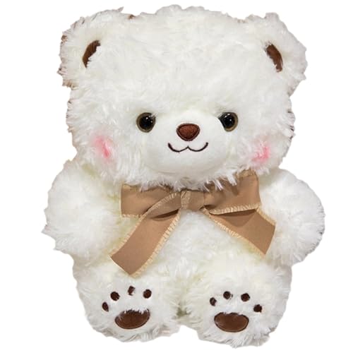 TOPLITHE Teddy bär Plüsch, Molliger Bär Stofftiere Weiches Plüschtier Umarmungskissen Geschenke for Kinder und Erwachsene Raumdekoration(White,30CM/11IN) von TOPLITHE