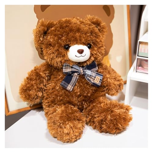 TOPLITHE Teddybär Plüschtier, Hübsches Teddybär Kuscheltier Plüschtier Mit Schleifenknoten Geschenk for Verliebte Paare Weihnachten Valentinstag(Brown,35CM/13IN) von TOPLITHE