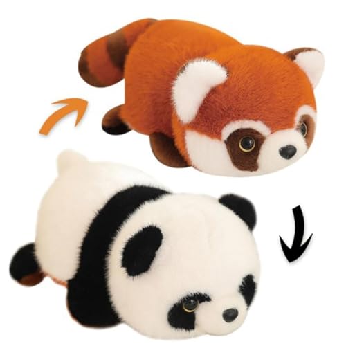 TOPLITHE Wendbarer Panda Kuscheltier, Süßer Sich Verwandelnder Roter Panda Stofftier Weiches Plüschtier Kreatives Geschenk for Jungen und Mädchen(25CM/9IN) von TOPLITHE