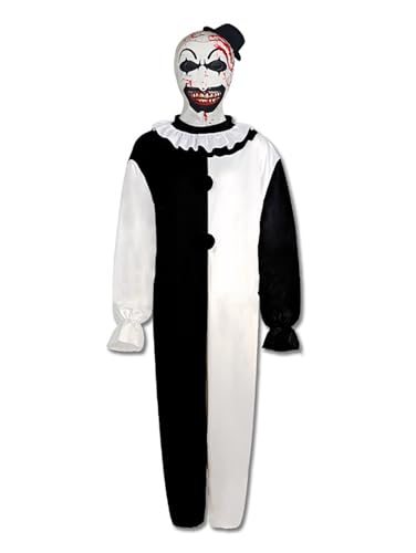 Terrifier Art Clown-Kostüm und gruselige Killer-Clown-Joker-Maske für Kinder und Erwachsene, Halloween-Terrifier-Kostüm, Clowns, Overall, Outfits, Einteiler, Cosplay, Party, Verkleidung Terrifier Art Clown-Kostüm und gruselige Killer-Clown-Joker-Maske für Kinder und Erwachsene, Halloween-Terrifier-Kostüm, Clowns, Overall, Outfits, Einteiler, Cosplay, Party, Verkleidung von TOPOQ
