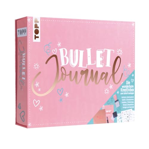 Bullet Journal - Die wunderbare Kreativbox: Rundum-Set zum Bullet Journaling mit Anleitungsheft, Notizbuch zum Eintragen, Gelschreiber, Schablone, Stickern, Paper-Clips, Stempel und Stempelkissen von Frech