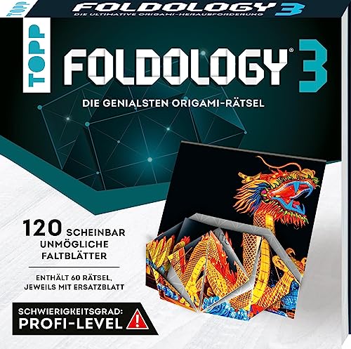 Foldology 3 – Die genialsten Origami Rätsel. 60 scheinbar unmögliche Falträtsel für helle Köpfe und geschickte Hände von TOPP