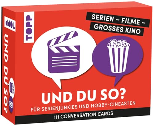 TOPP Serien - Filme - großes Kino: Und du so? 111 Conversation Cards für Serienjunkies und Hobby-Cineasten, Rot von TOPP