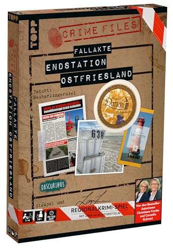 TOPP 18578 Crime Files – Fallakte: Endstation Friesland. 500 Teile voller Abenteuer und kniffliger Rätsel. Der Escape-Room zum Puzzlen, Mehrfarbig von TOPP