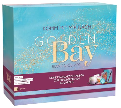 Golden Bay Fanbox: Geschenkbox mit Hörbuch, Bonuskapitel, exklusiver Character Card, Kartenhalter, Tasse, Notizbuch, Armband UVM. von TOPP